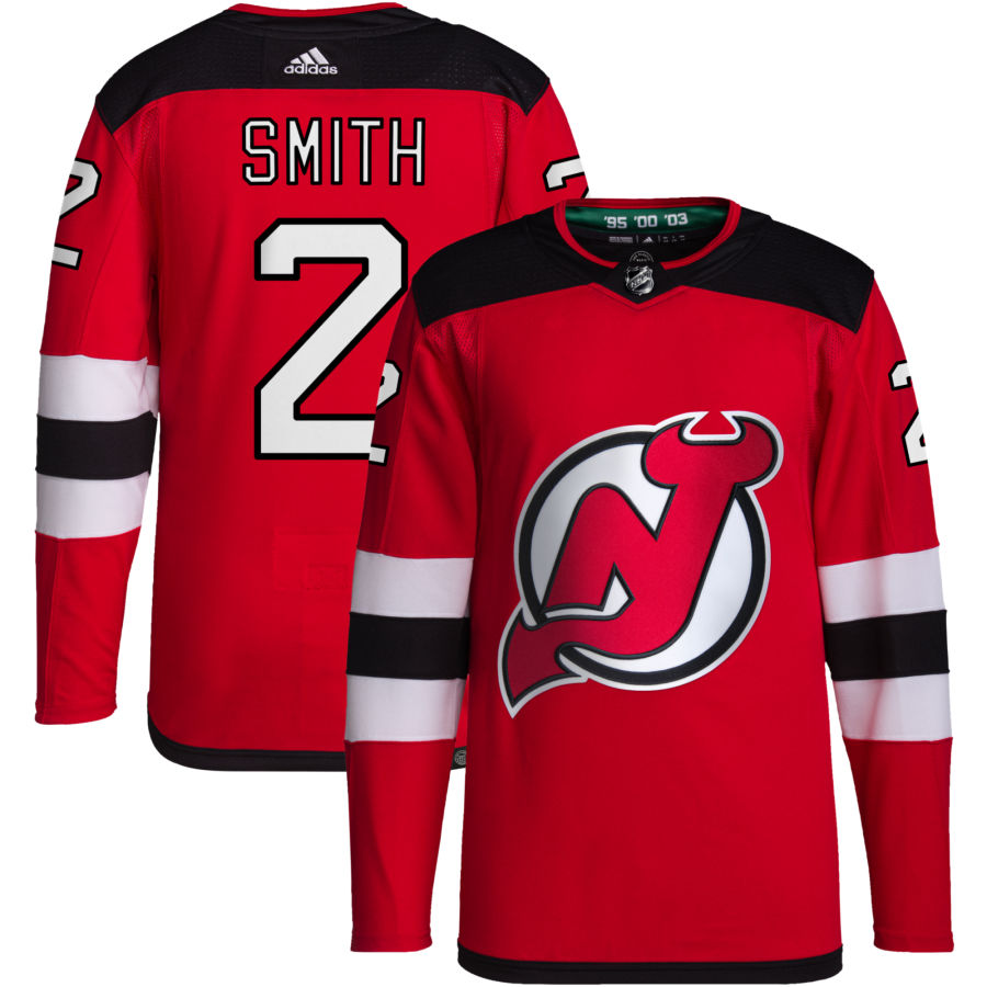Brendan Smith New Jersey Devils adidas Home Primegreen Authentic Pro Jersey - Red