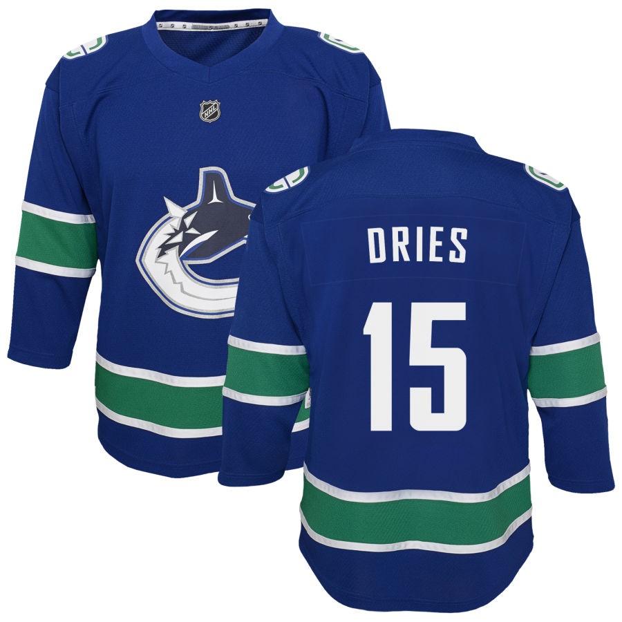 Sheldon Dries Vancouver Canucks Youth Replica Jersey - Blue