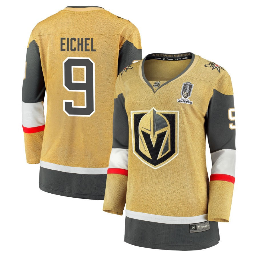 Jack Eichel  Vegas Golden Knights Fanatics Branded Women's 2023 Stanley Cup Champions Home Breakaway Jersey - Gold