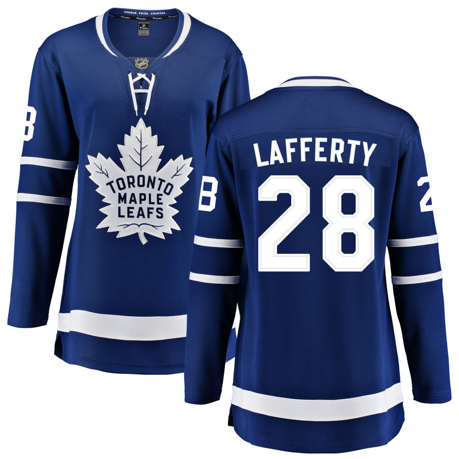 Sam Lafferty Toronto Maple Leafs Fanatics Branded Women's Home Breakaway Jersey - Blue