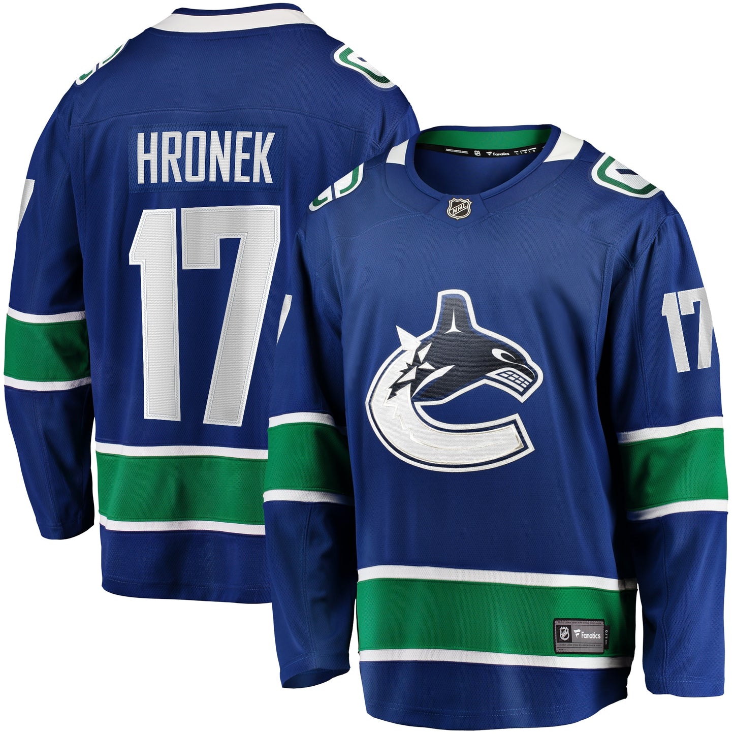 Filip Hronek Vancouver Canucks Fanatics Branded Home Breakaway Jersey - Blue