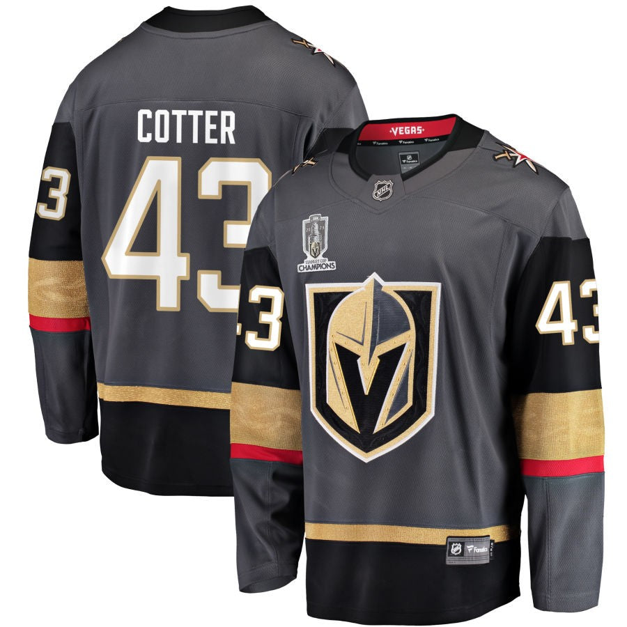 Paul Cotter  Vegas Golden Knights Fanatics Branded 2023 Stanley Cup Champions Alternate Breakaway Jersey - Black