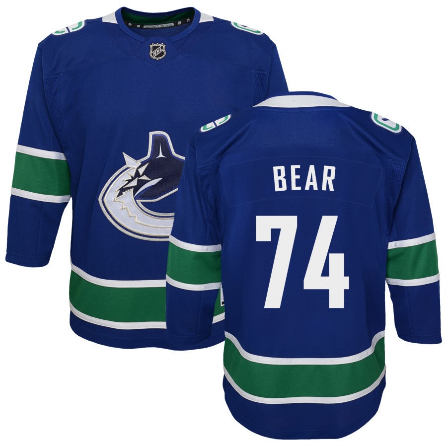 Ethan Bear Vancouver Canucks Youth Premier Jersey - Blue