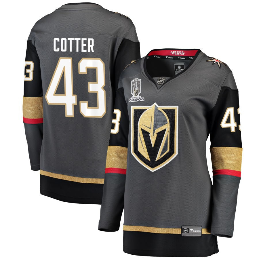 Paul Cotter  Vegas Golden Knights Fanatics Branded Women's 2023 Stanley Cup Champions Alternate Breakaway Jersey - Black