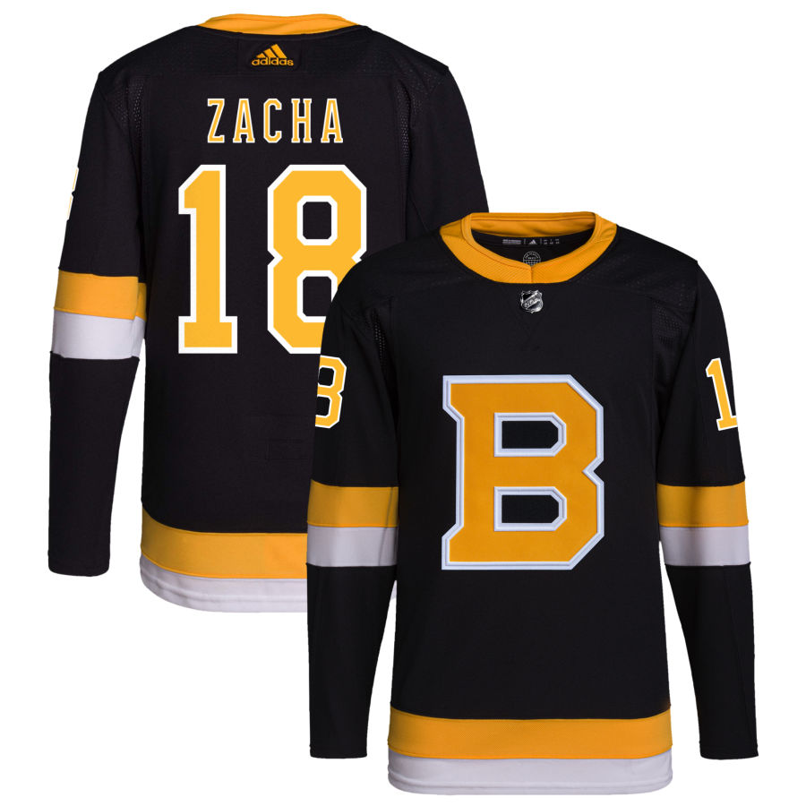 Pavel Zacha Boston Bruins adidas Alternate Primegreen Authentic Pro Jersey - Black
