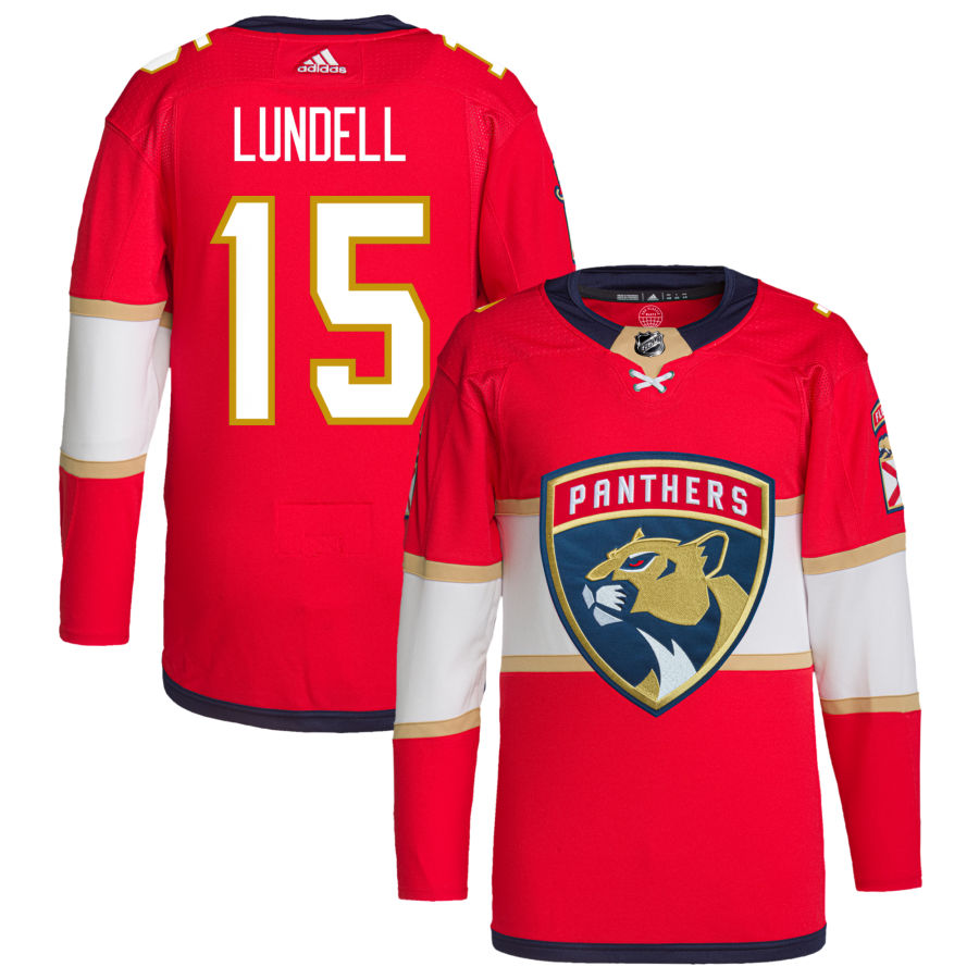 Anton Lundell Florida Panthers adidas Home Primegreen Authentic Pro Jersey - Red