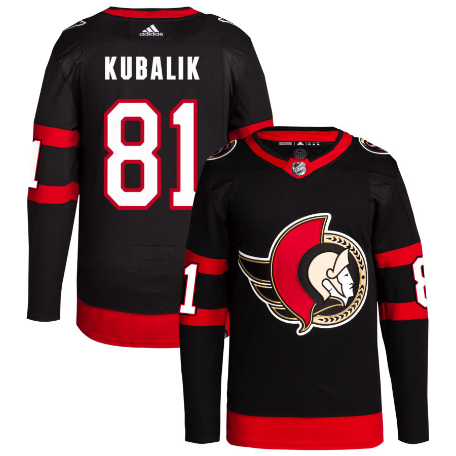 Dominik Kubalik Ottawa Senators adidas Home Primegreen Authentic Pro Jersey - Black