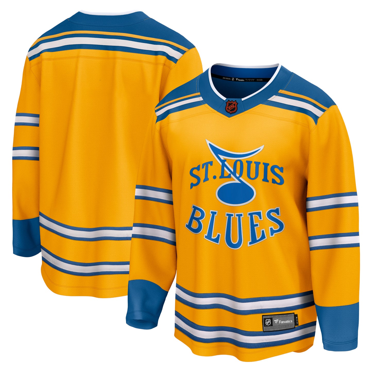 St. Louis Blues Fanatics Branded Special Edition 2.0 Breakaway Blank Jersey - Yellow