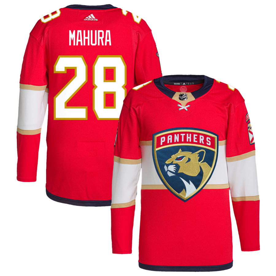 Josh Mahura Florida Panthers adidas Home Primegreen Authentic Pro Jersey - Red