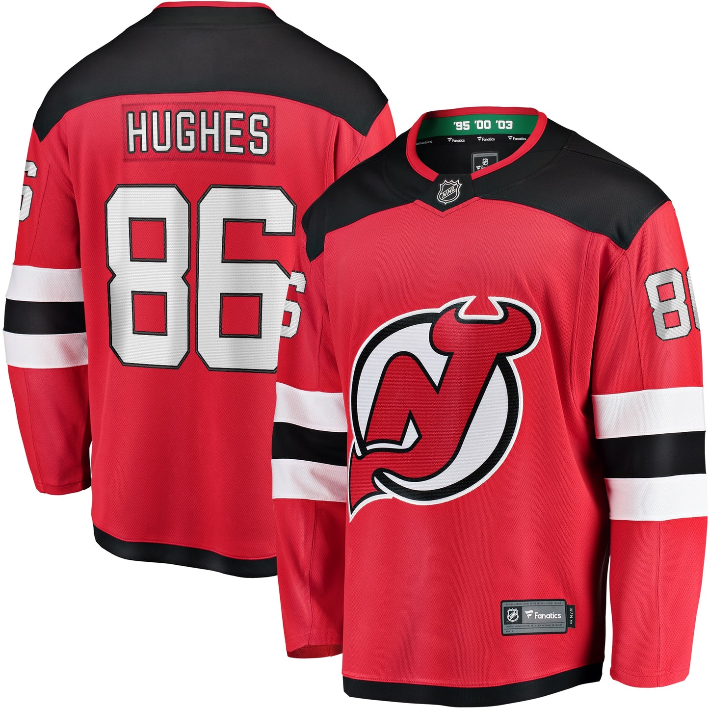 Jack Hughes New Jersey Devils Fanatics Branded Home Premier Breakaway Player Jersey - Red
