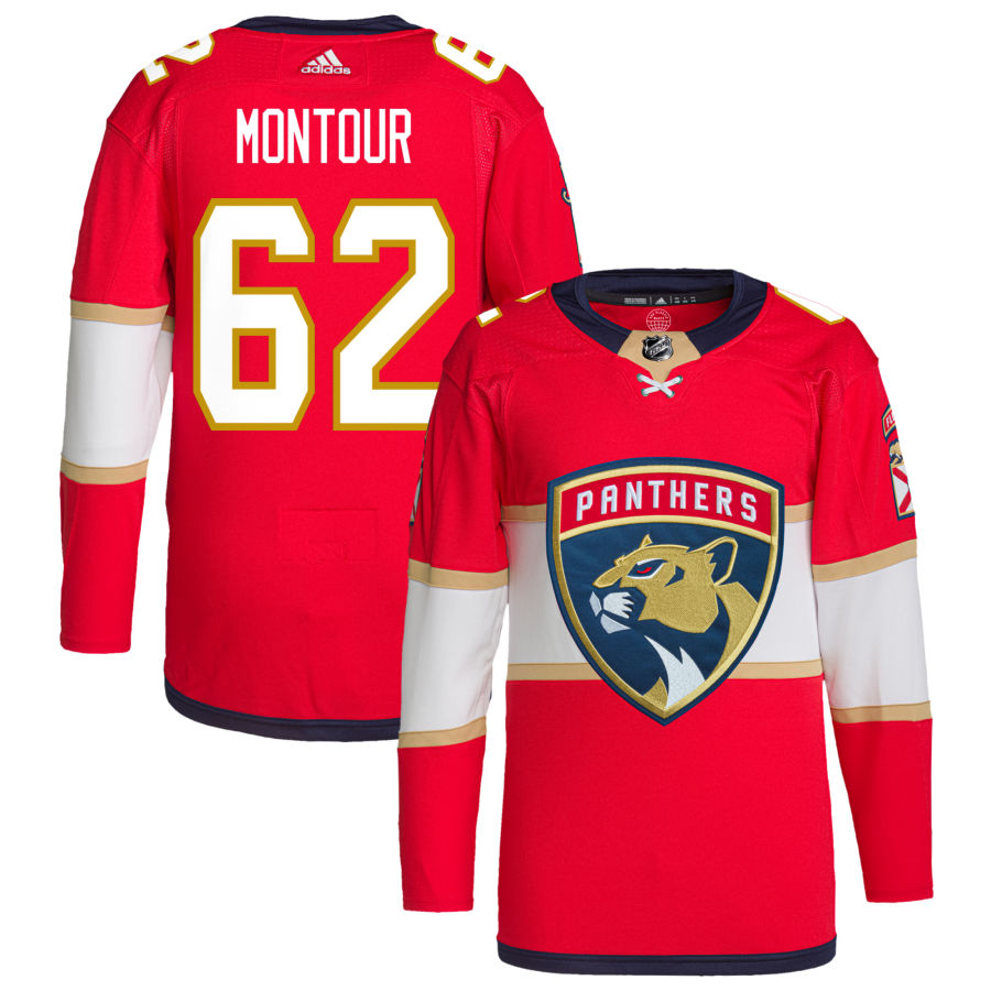 Brandon Montour Florida Panthers adidas Home Primegreen Authentic Pro Jersey - Red
