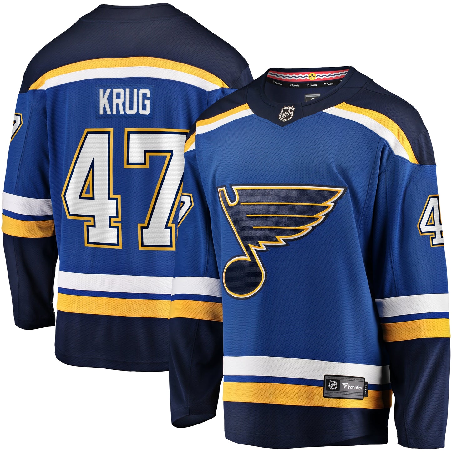 Torey Krug St. Louis Blues Fanatics Branded Home Premier Breakaway Player Jersey - Blue