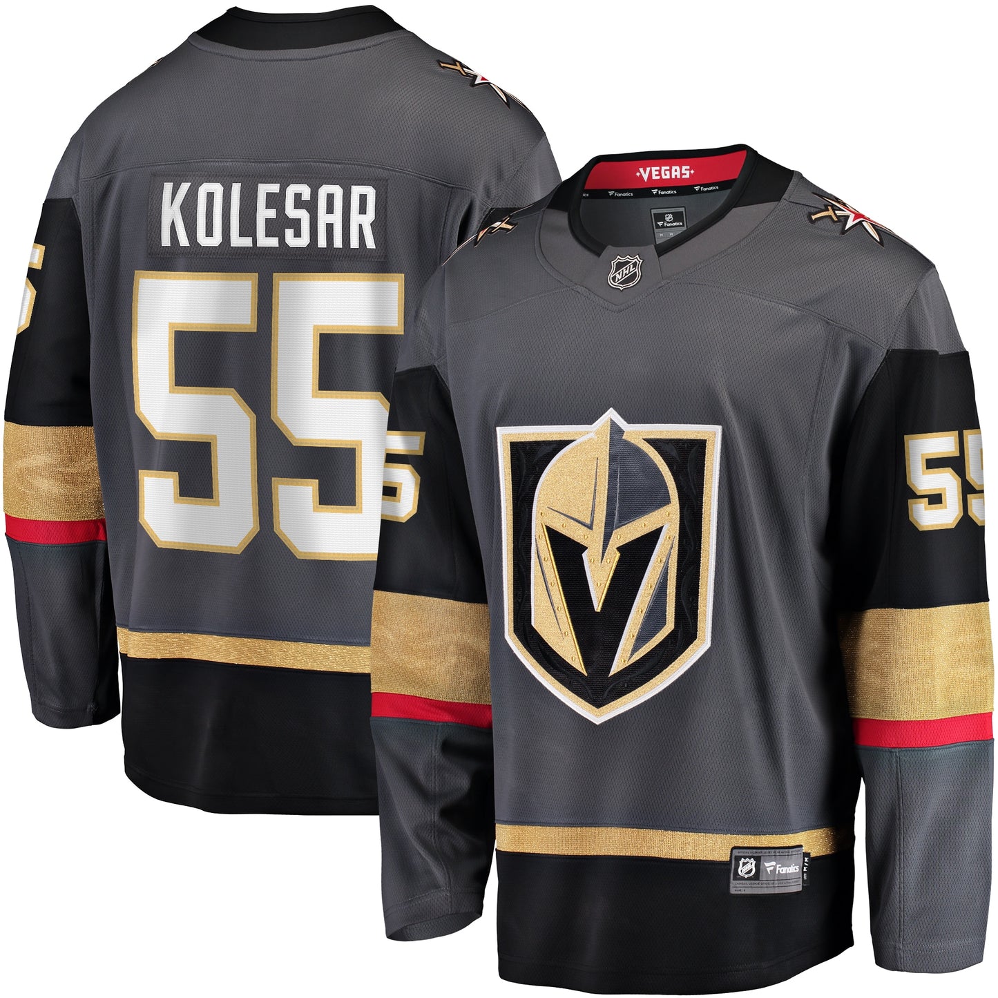 Keegan Kolesar Vegas Golden Knights Fanatics Branded Alternate Breakaway Player Jersey - Gray