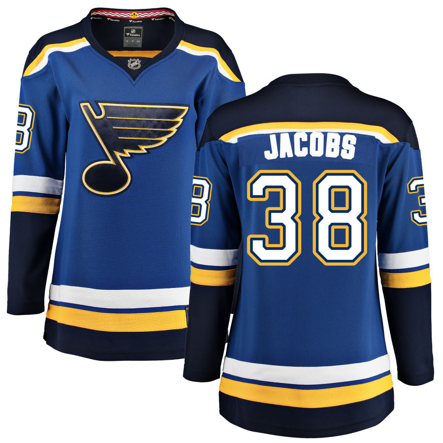 Josh Jacobs St. Louis Blues Fanatics Branded Women's Home Breakaway Jersey - Blue