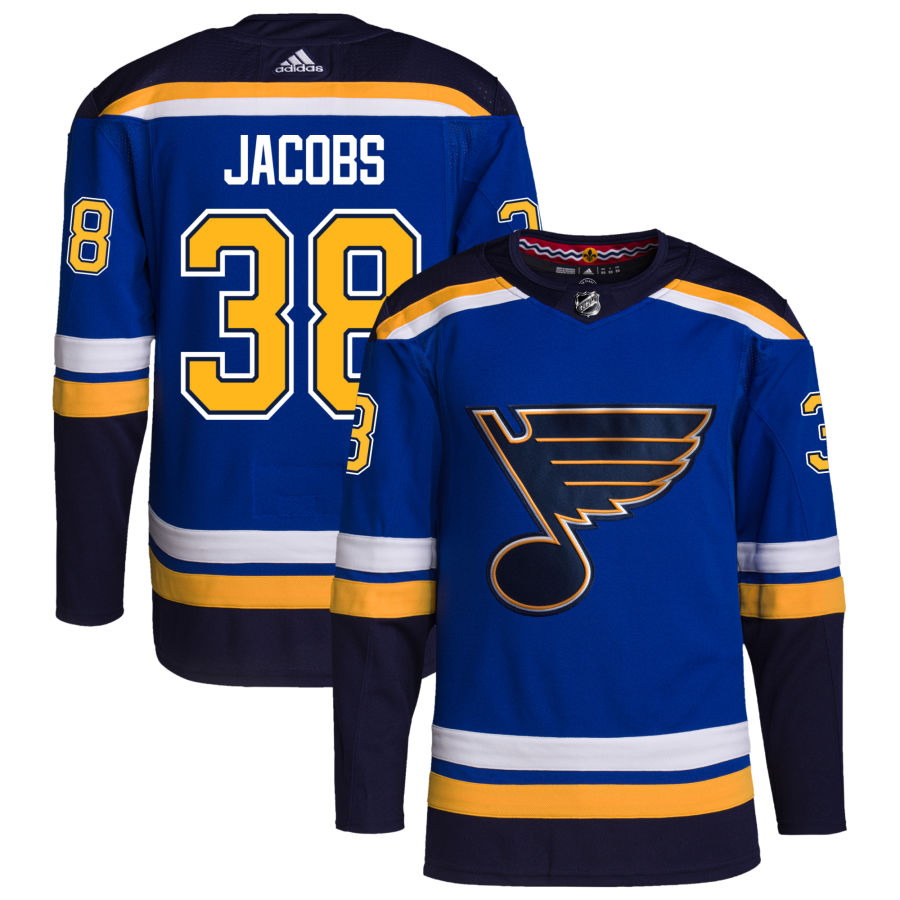 Josh Jacobs St. Louis Blues adidas Home Authentic Pro Jersey - Royal